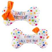 Happy Birthday Bone Dog Toy - Small - Findlay Rowe Designs