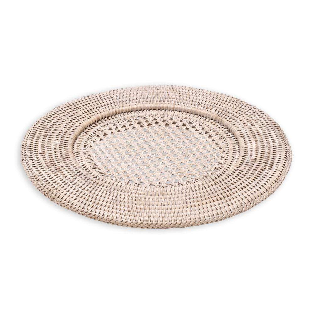 Caspari - Charger - Rattan - White Natural - Findlay Rowe Designs