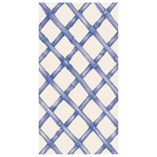 Hester & Cook - Cocktail Napkin - Blue Lattice Guest Napkin - Findlay Rowe Designs