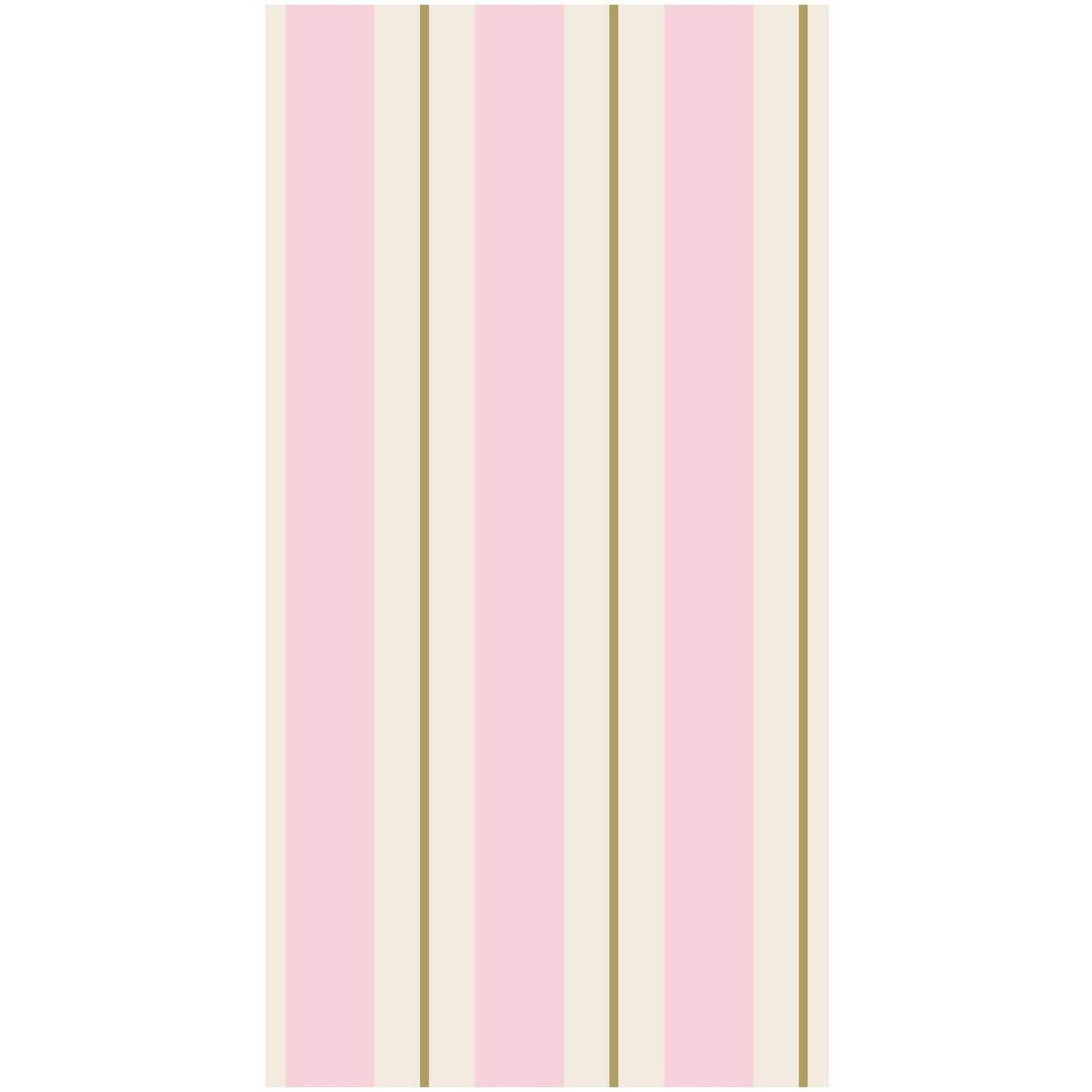 Hester & Cook - Guest Napkin - Pink Gold Awning Stripe - Findlay Rowe Designs