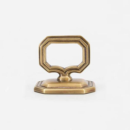 Hester & Cook - Napkin Ring - Brass with Place Card Holder - Findlay Rowe Designs