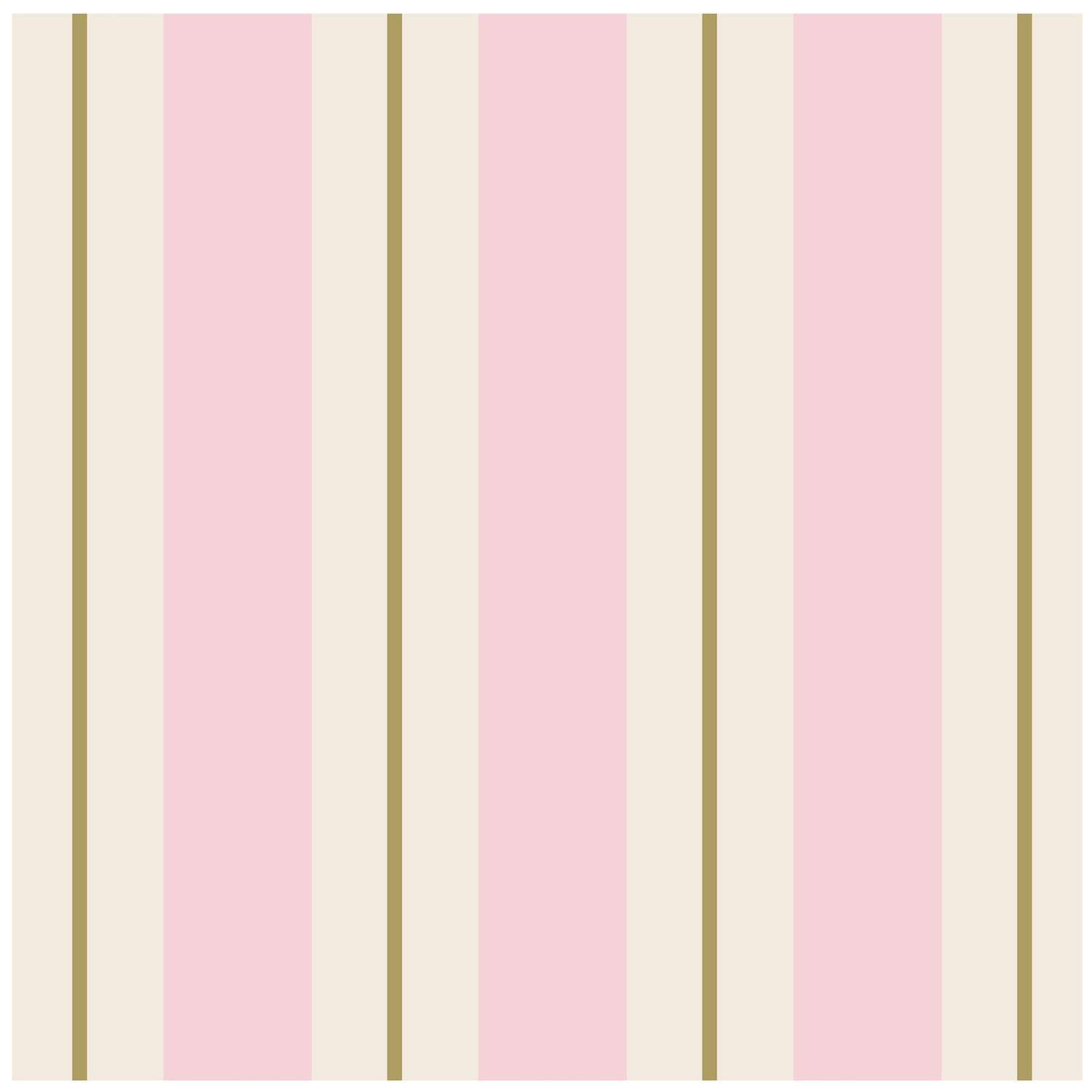Hester & Cook - Cocktail Napkin - Pink Gold Awning Stripe - Findlay Rowe Designs
