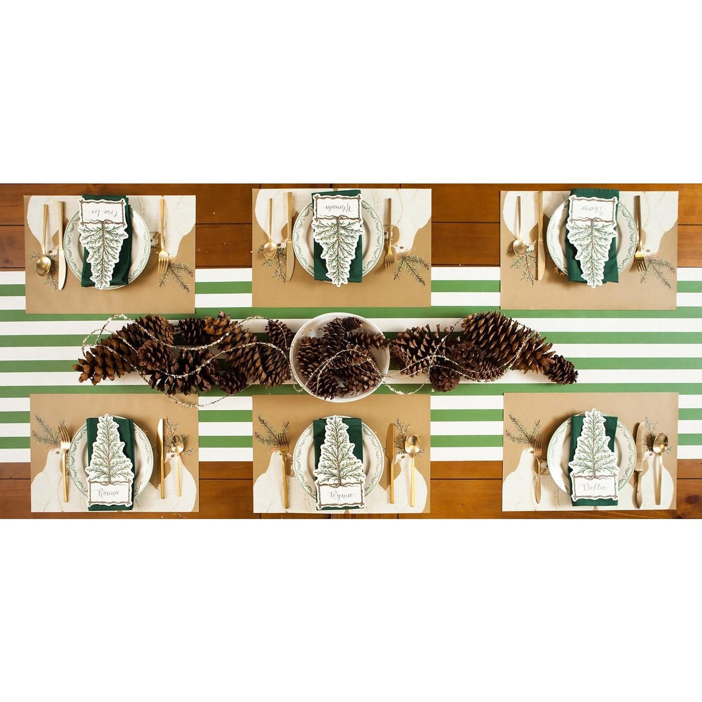 Hester & Cook - Table Runner - Gold Classic Stripe - Findlay Rowe Designs