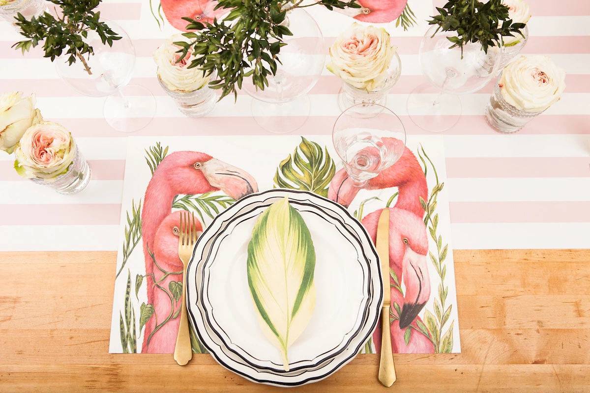 Hester & Cook - Table Runner - Pink Classic Stripe - Findlay Rowe Designs