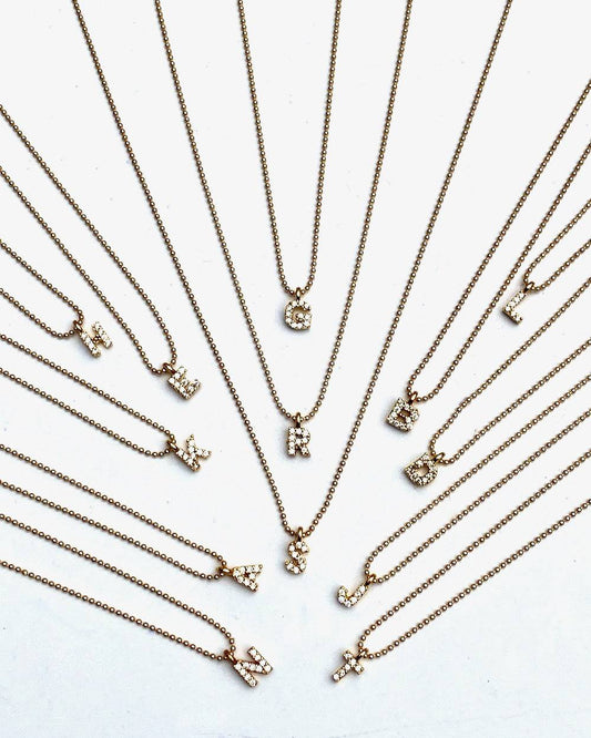 InspireDesigns - Sparkly Initial Necklace - Findlay Rowe Designs