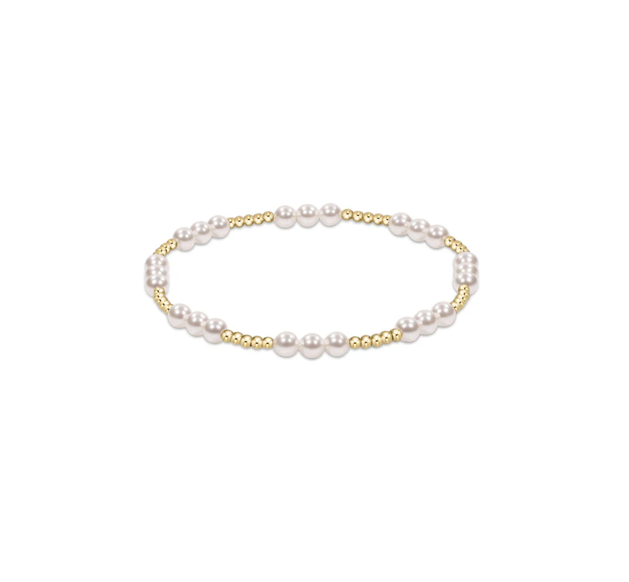 Enewton - classic Joy Pattern 4mm Bead Bracelet - Pearl - Findlay Rowe Designs