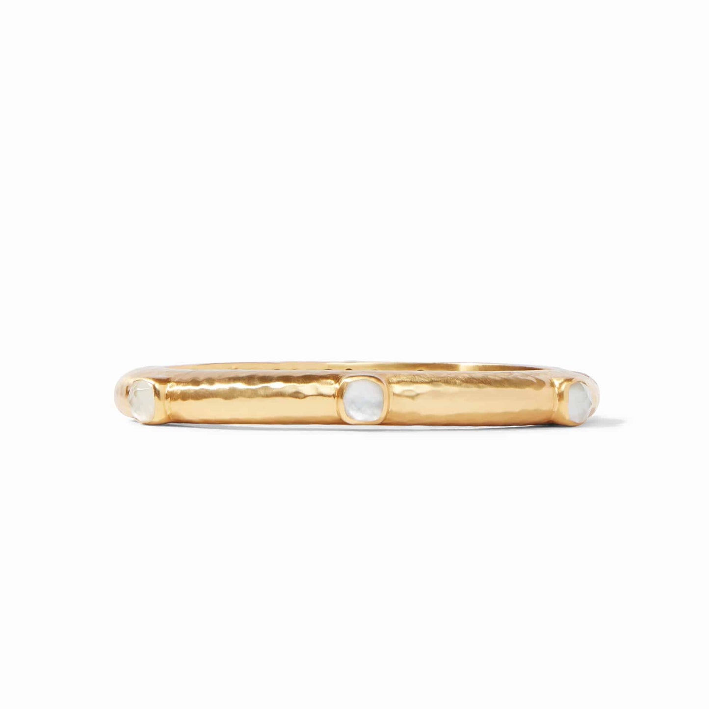Julie Vos - Catalina Hinge Bangle in Iridescent Clear Crystal - Findlay Rowe Designs
