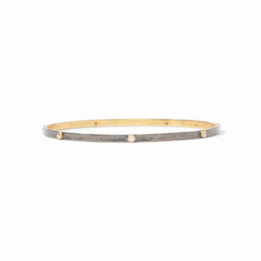 Julie Vos - Crescent Stone Mixed Metal Bangle - Findlay Rowe Designs