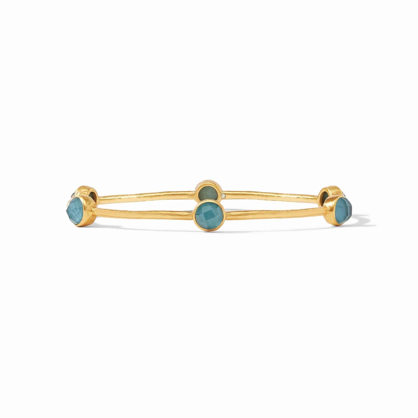 JULIE VOS - Milano Luxe Bangle - Iridescent Peacock Blue - Findlay Rowe Designs