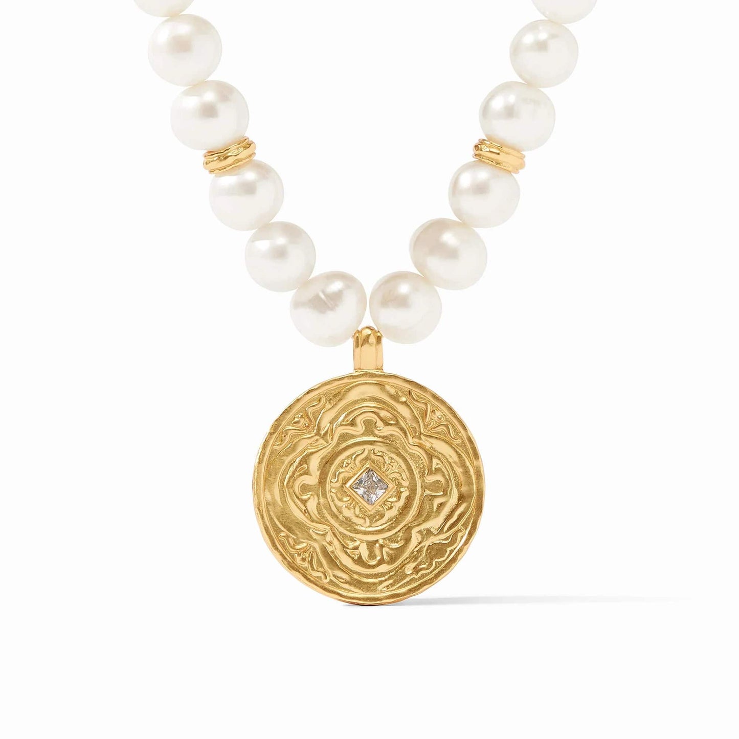 Julie Vos - Astor Statement Necklace - Iridescent Clear Crystal - Findlay Rowe Designs