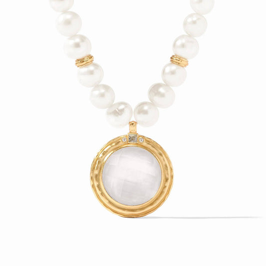 Julie Vos - Astor Statement Necklace - Iridescent Clear Crystal - Findlay Rowe Designs