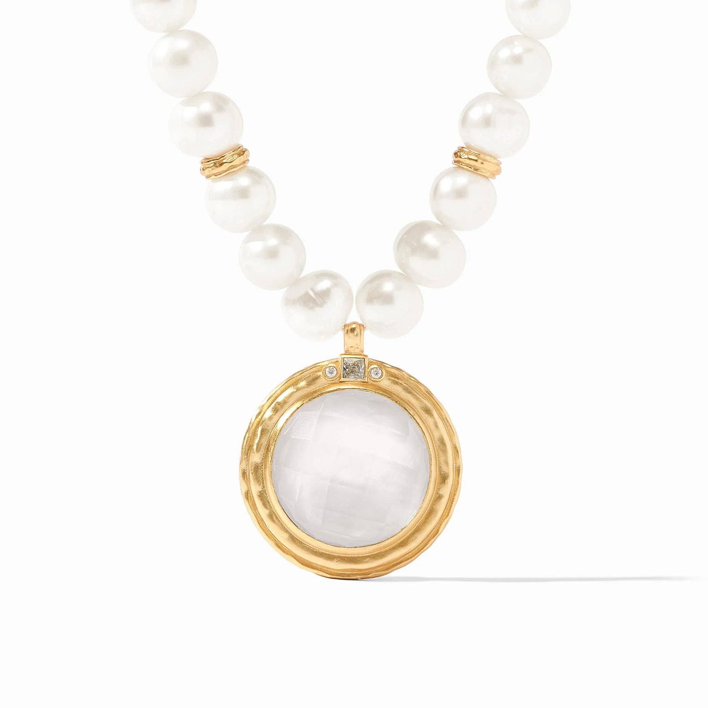 Julie Vos - Astor Statement Necklace - Iridescent Clear Crystal - Findlay Rowe Designs