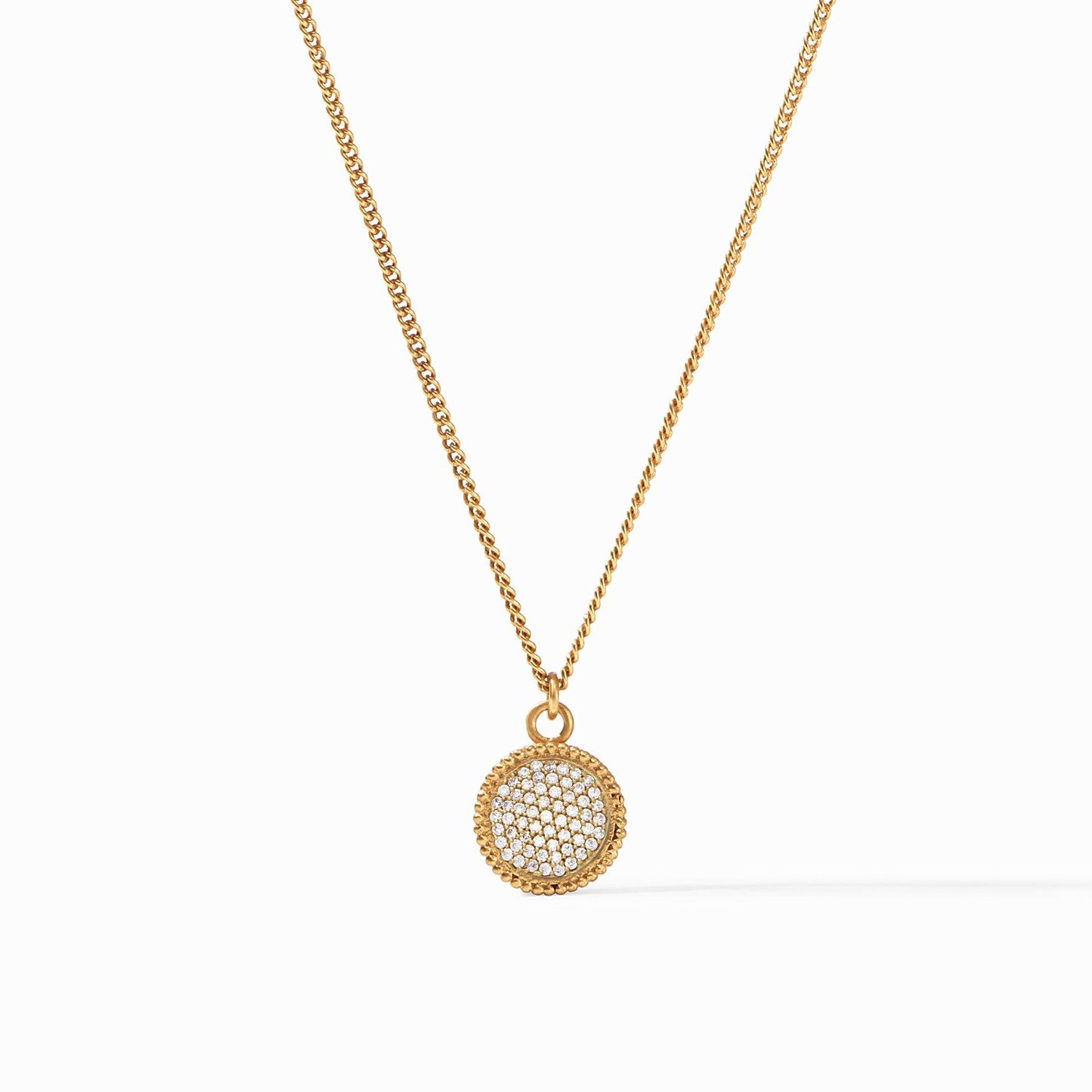 Julie Vos - Fleur-de-Lis Solitaire Necklace in Pavé Cubic Zirconia - Findlay Rowe Designs