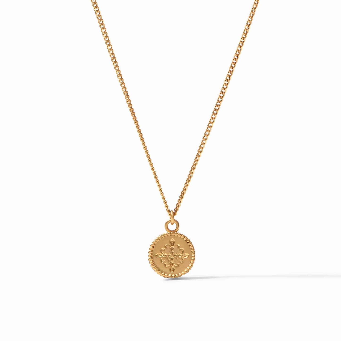 Julie Vos - Fleur-de-Lis Solitaire Necklace in Pavé Cubic Zirconia - Findlay Rowe Designs