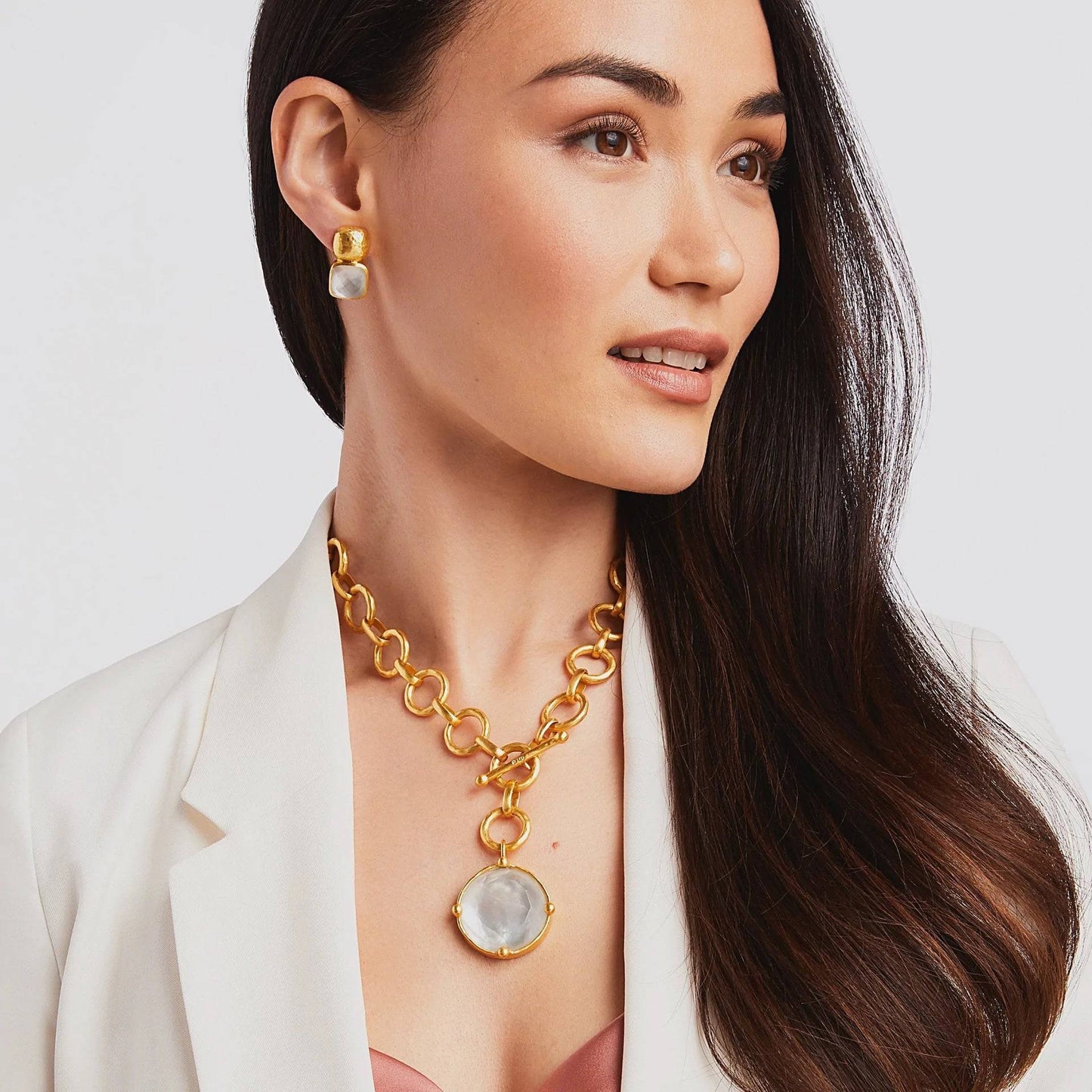 Julie Vos - Honeybee Statement Necklace - Clear - Findlay Rowe Designs