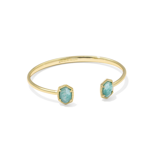 Kendra Scott - Bracelet - Daphne Gold Frame Cuff - Teal Amazonite - Findlay Rowe Designs