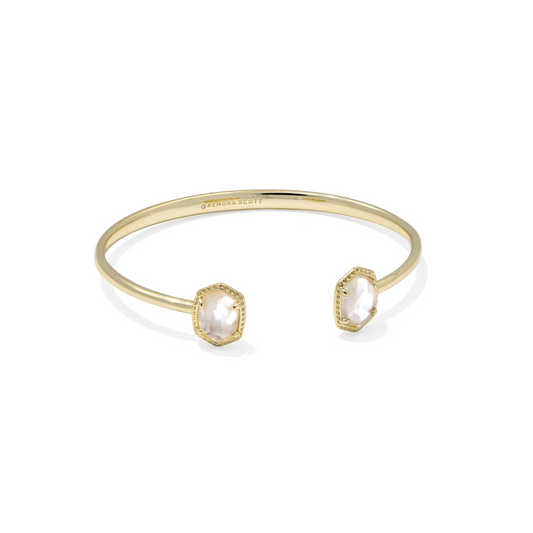 Kendra Scott - Bracelet - Daphne Gold Frame Cuff - Ivory Mother-of-Pearl - Findlay Rowe Designs