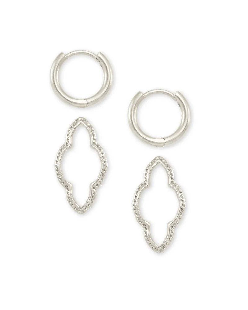 Kendra Scott - Abbie Convertible Huggie Earrings - Silver - Findlay Rowe Designs