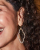 Kendra Scott - Abbie Gold Open Frame Earring - WHITE CRYSTAL - Findlay Rowe Designs