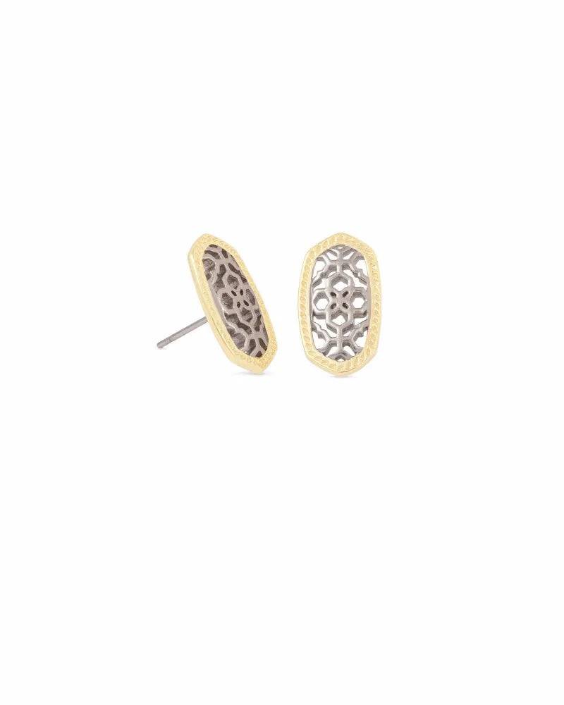 Kendra Scott - Ellie Gold Stud Earrings - Silver Filigree Mix - Findlay Rowe Designs