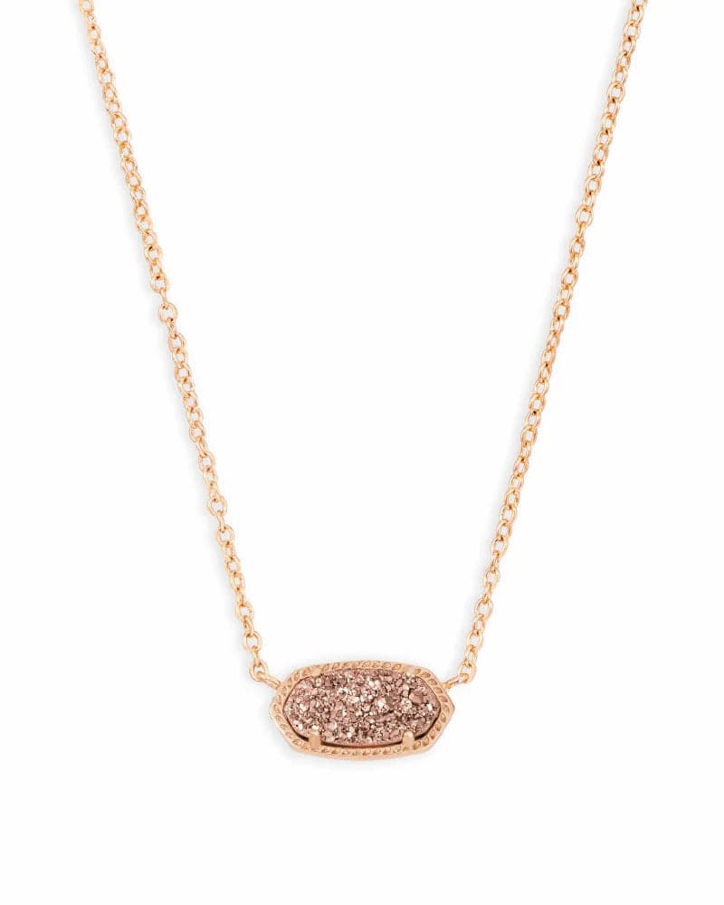 Kendra Scott - Elisa Rose Gold Pendant Necklace - Iridescent Drusy - Findlay Rowe Designs