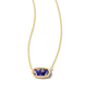 Kendra Scott - Elisa Pendant Necklace - Gold Cobalt Blue Mosaic Glass - Findlay Rowe Designs