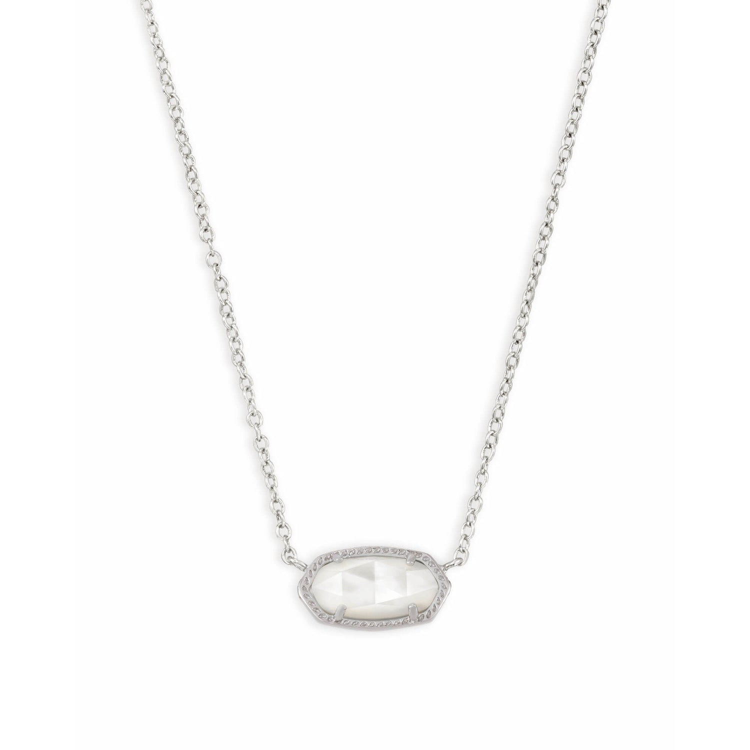 Kendra Scott - Elisa Silver Pendant Necklace - Mother-of-Pearl - Findlay Rowe Designs