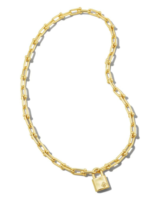 Kendra Scott - Jess Lock Chain Necklace - Gold - Findlay Rowe Designs