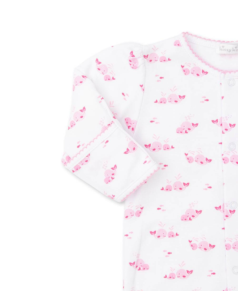 KISSY KISSY - Whale Wishes Pink Print Footie - Findlay Rowe Designs