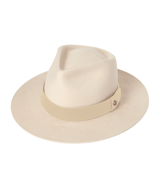 Kooringal - Womens Wide Brim Fedora - Cara - Nude - Findlay Rowe Designs
