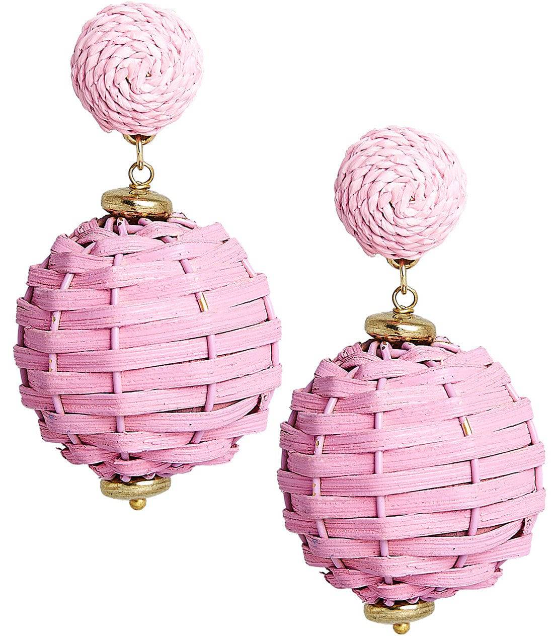 Lisi Lerch - Whidden Earring - Pink Wicker - Findlay Rowe Designs