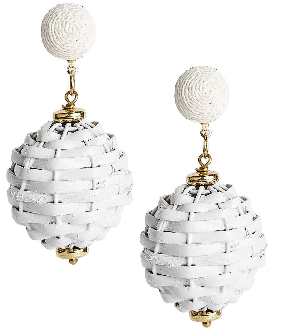 Lisi Lerch - Whidden Earring - White Wicker - Findlay Rowe Designs