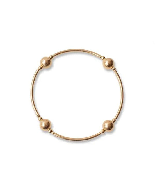 8MM Gold-Filled Bead Blessing Bracelet with Gold Links - Findlay Rowe Designs