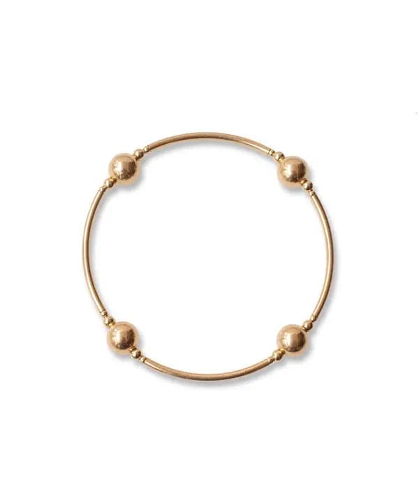8MM Gold-Filled Bead Blessing Bracelet with Gold Links - Findlay Rowe Designs