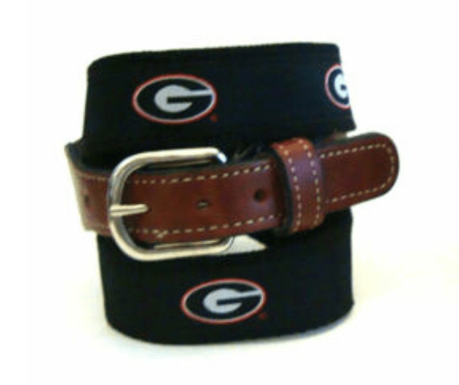 Belt - University of Georgia - Black Logo - Findlay Rowe Designs