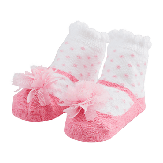 Mud Pie - Baby - Pink Puff Socks