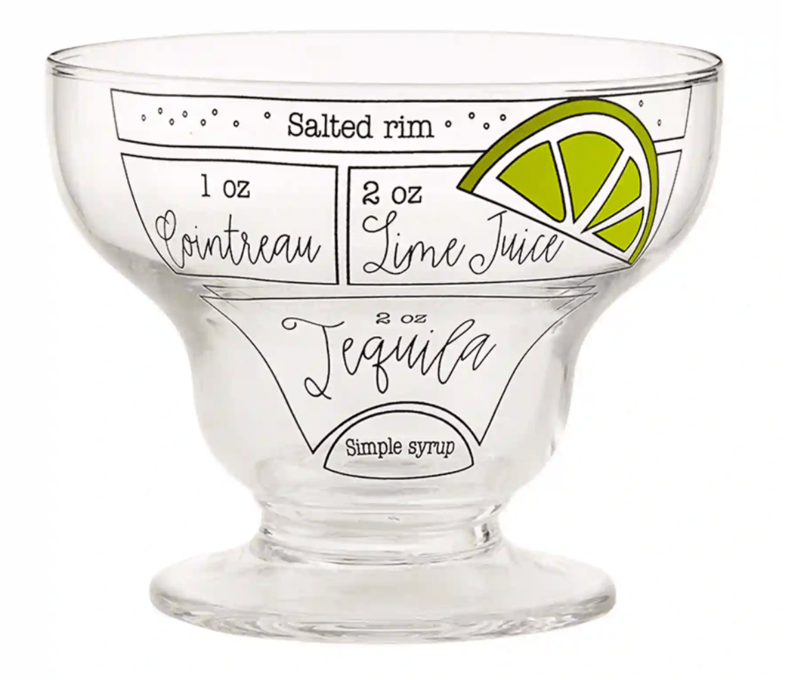 Mud pie - Margarita Recipe Glass - Findlay Rowe Designs