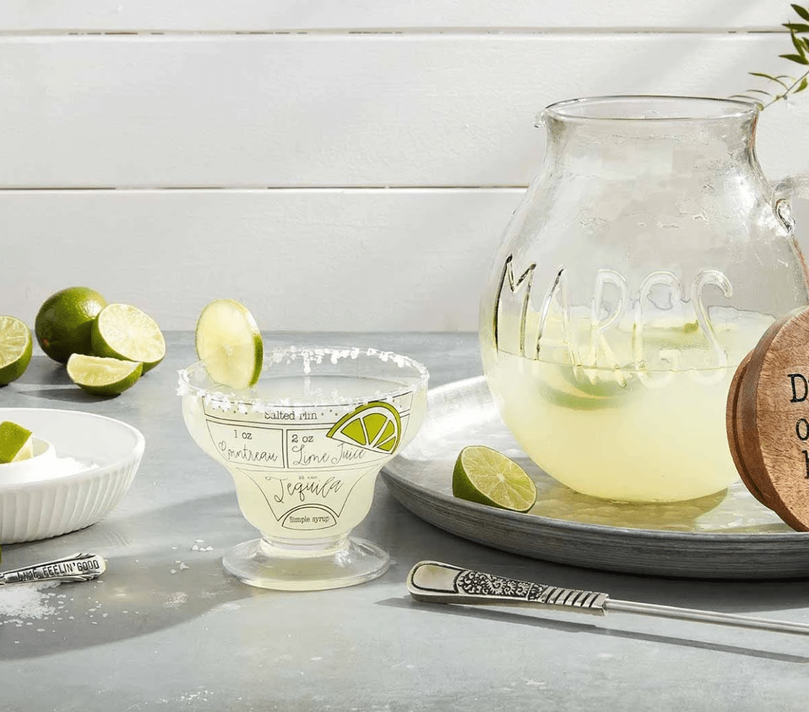 Mud pie - Margarita Recipe Glass - Findlay Rowe Designs