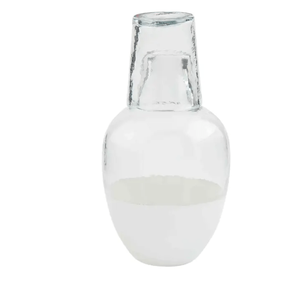 Mud Pie - Carafe Set - White Glass - Findlay Rowe Designs