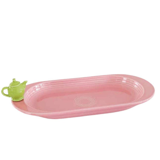 Nora Fleming - Set - Fiestaware Bread Tray and Tea Pot Mini - Fiesta03 - Findlay Rowe Designs