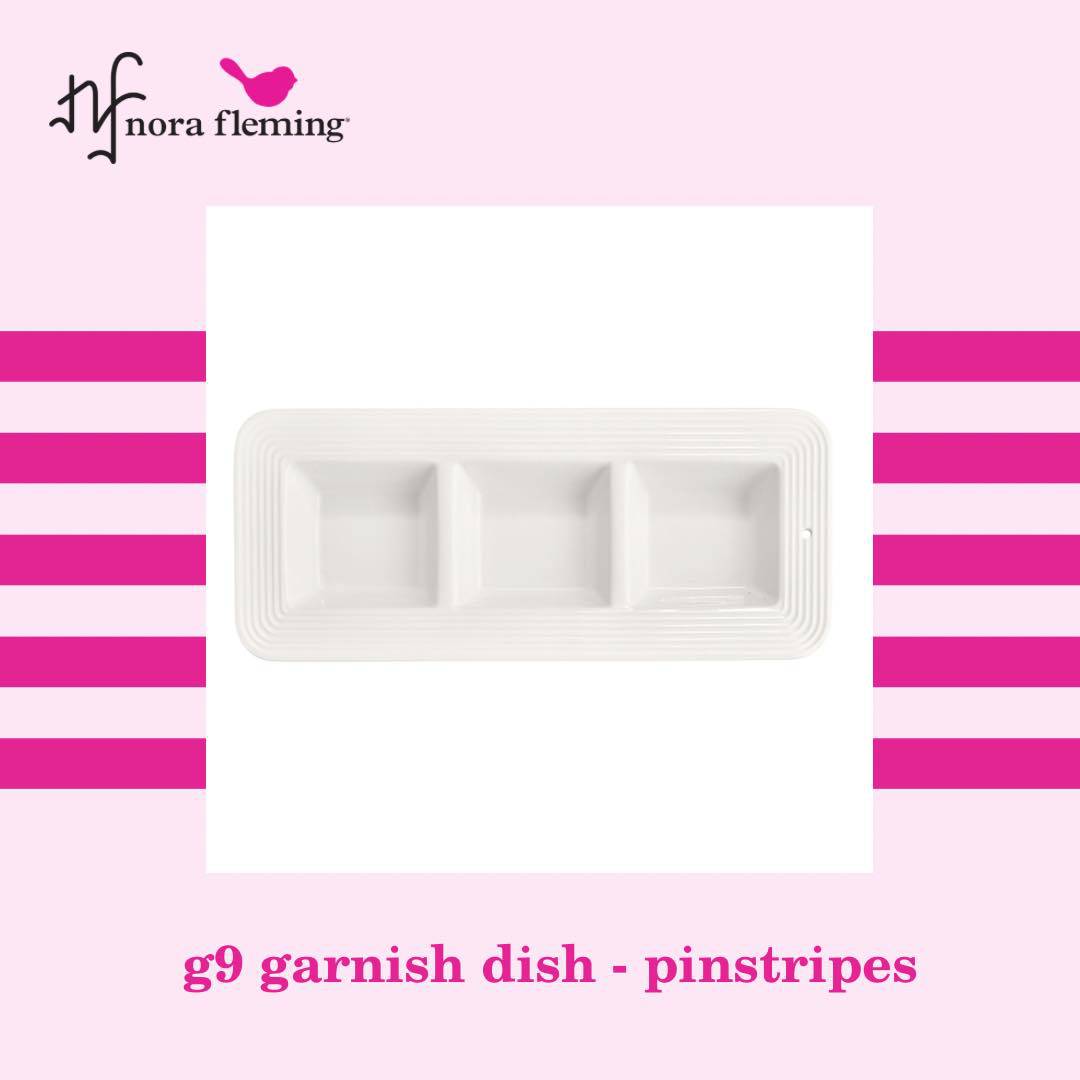 Nora Fleming - Base - Pinstripes Garnish Dish - G9 - Findlay Rowe Designs