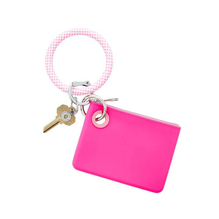 Gingham Tickled Pink - Silicone Big O® Key Ring - Findlay Rowe Designs