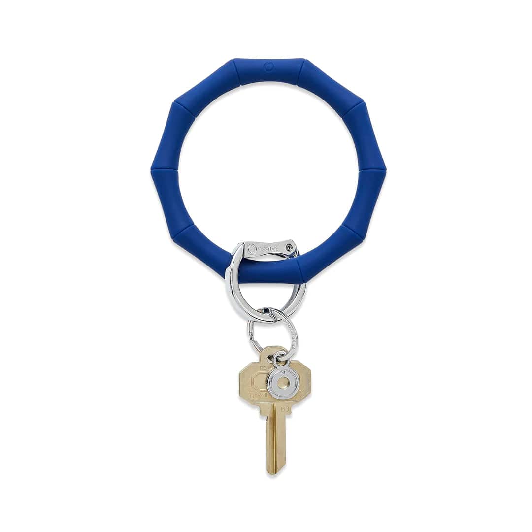 Midnight Navy Bamboo - Silicone Big O® Key Ring - Findlay Rowe Designs