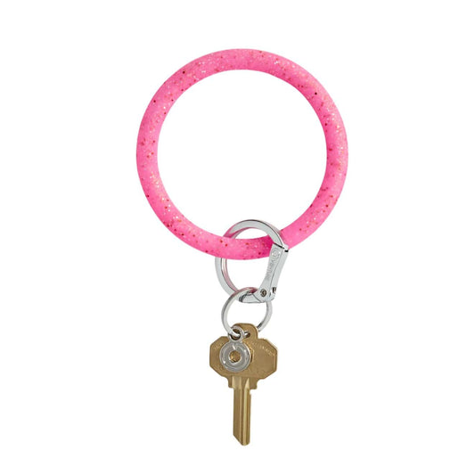 Tickled Pink Confetti - Silicone Big O® Key Ring - Findlay Rowe Designs