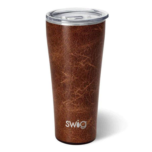 Swig - Tumbler 32oz - Brown Leather - Findlay Rowe Designs
