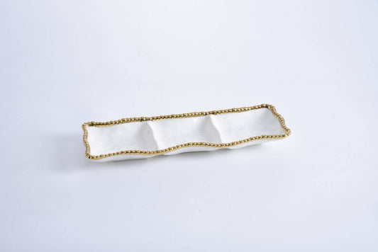 Pampa Bay - 3 Section Long Server - White/Gold - Findlay Rowe Designs