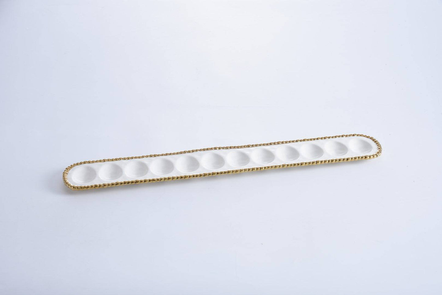 Pampa Bay - Deviled egg tray - Long - White/Gold - Findlay Rowe Designs