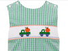 Petit Bebe- Pumpkin Long Jon Jon- Blue & Green Check - Findlay Rowe Designs