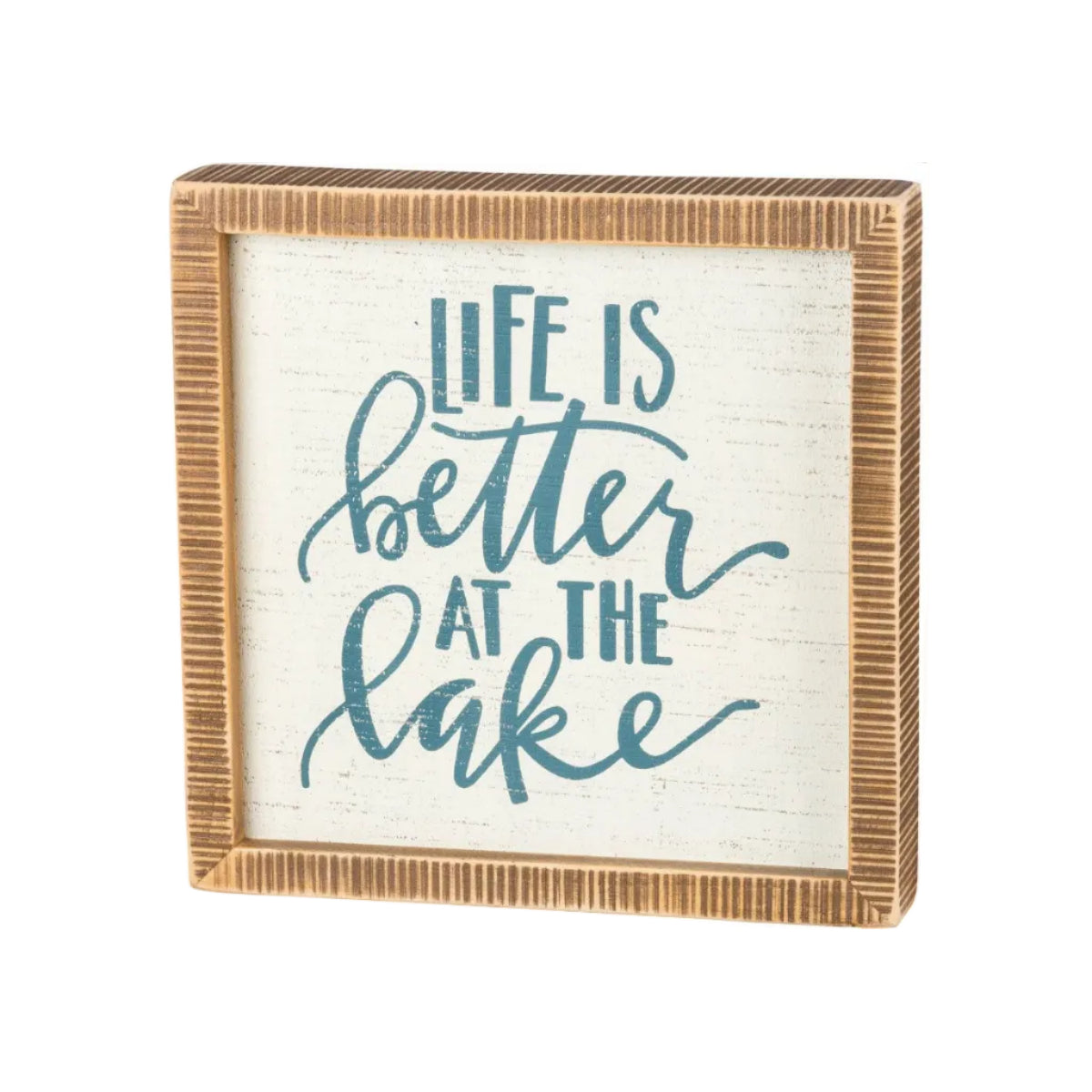 Inset Box Sign - Life Is Better At The Lake - Findlay Rowe Designs