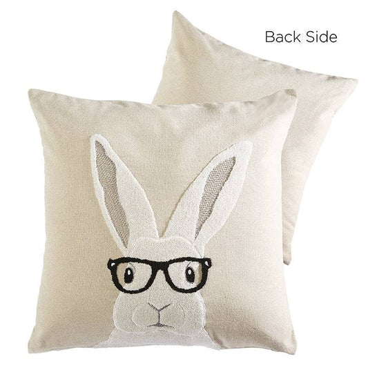 18" Rabbit with Glasses Pillow - Findlay Rowe Designs